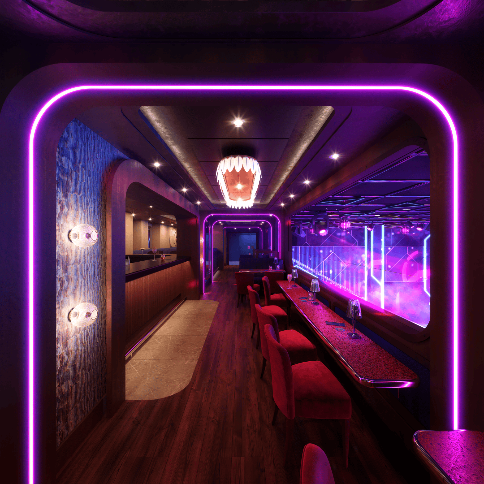Sky Box Bar, MSC World Asia - Crédito: divulgação
