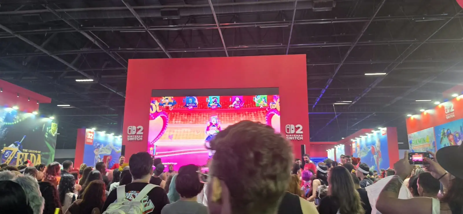 Estande da Nintendo atraiu visitantes durante a BGS 2026, com experiências e demonstrações de jogos para o Nintendo Switch 2. (Crédito: Jhully Serafim)