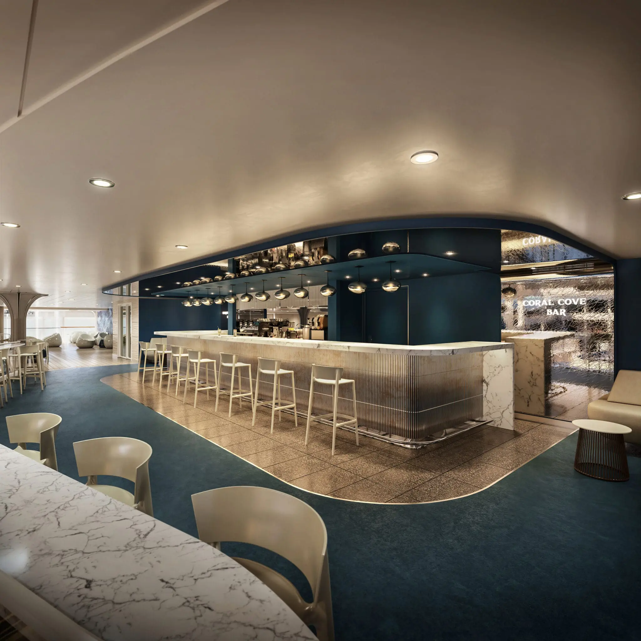 Coral Cove Bar, MSC World Asia - Crédito: divulgação