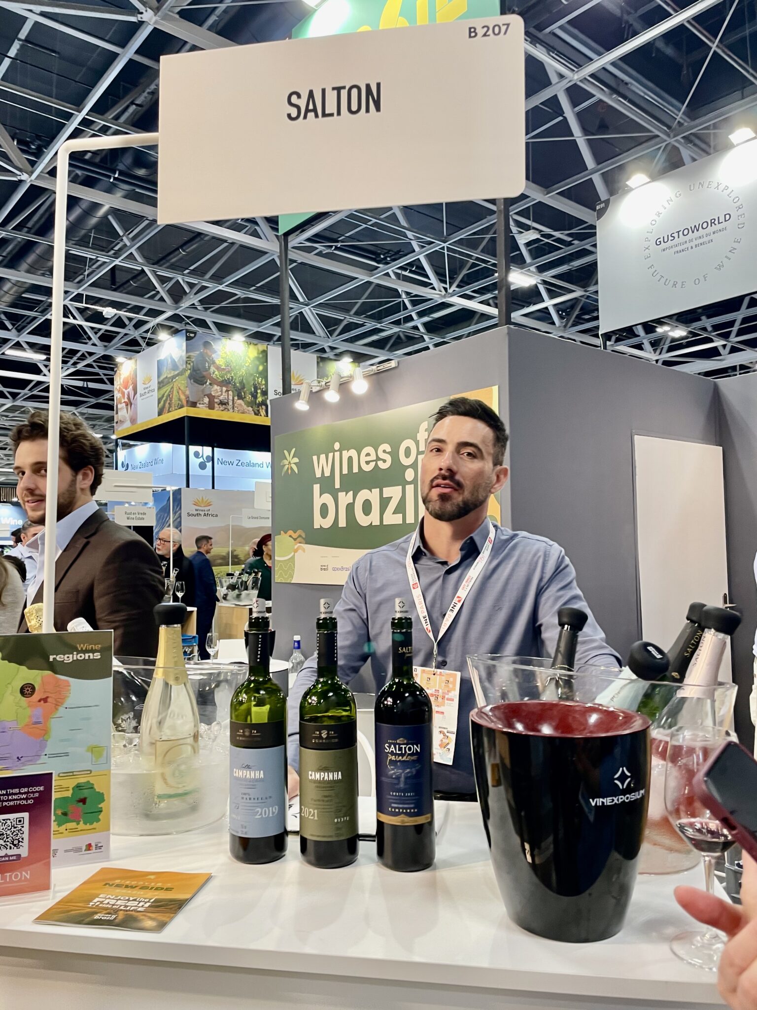 Cesar Baldasso, gerente de importação e exportação da vinícola Salton - Crédito: Waleska Schumacher - Wine Paris