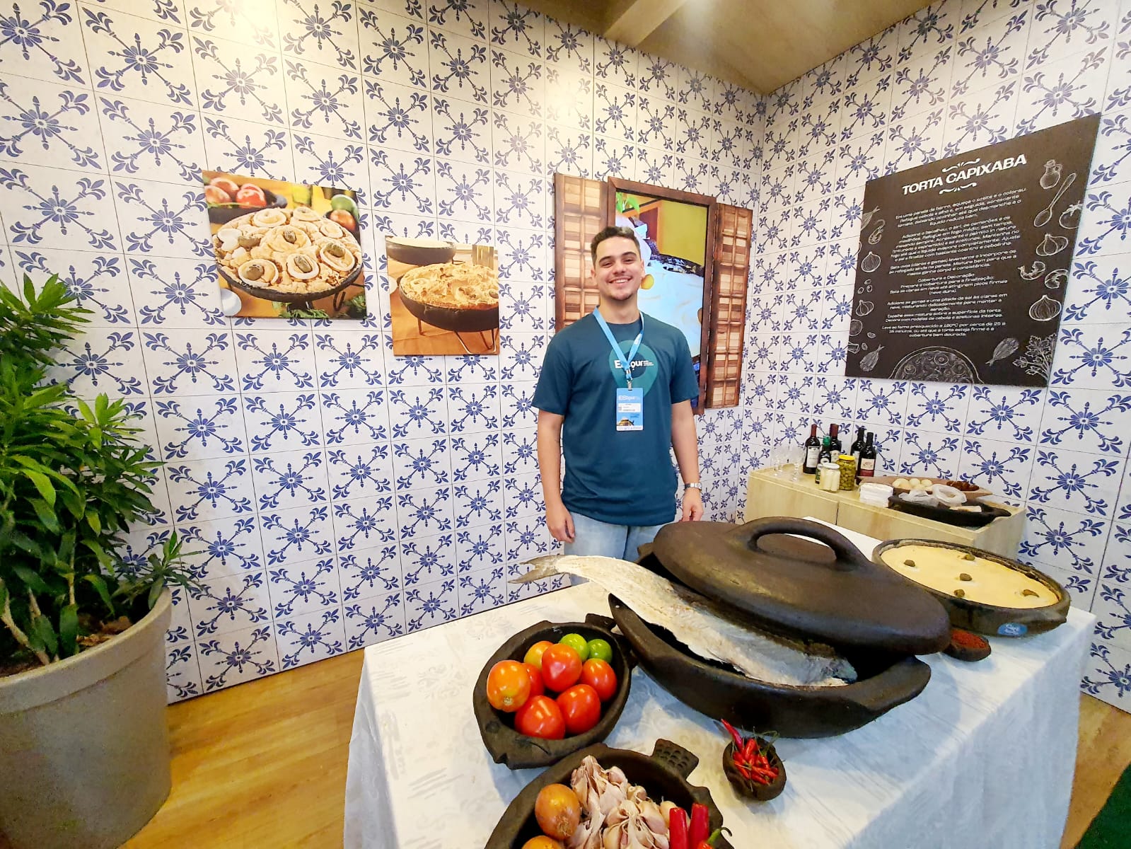 Espaço gastronômico destaca a tradicional torta capixaba, um dos símbolos da culinária do Espírito Santo. - Crédito: Marcio Auriema