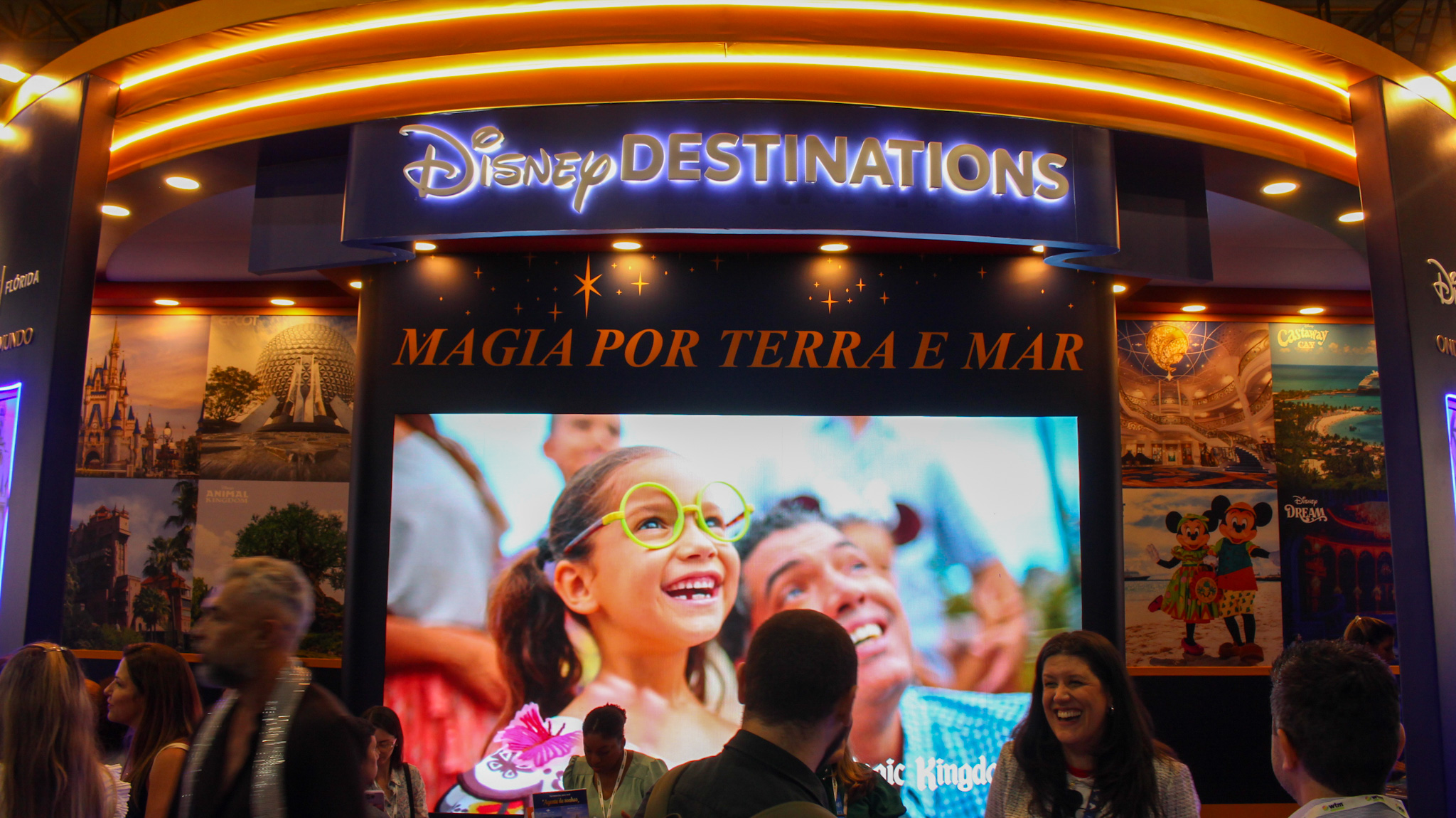 Estande da Disney Destinations na WTM Latin America 2026, realizada no Expo Center Norte: Crédito Felipe Maresca / DT