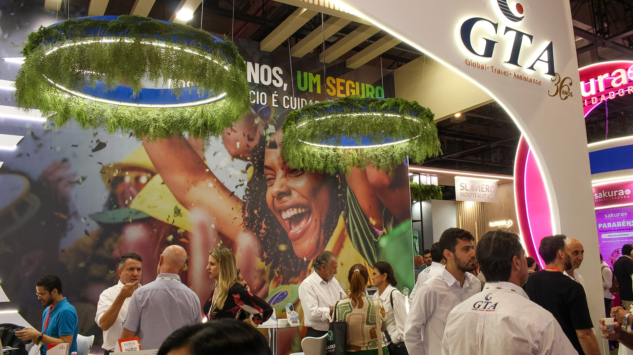 Estande da GTA recebe visitantes e profissionais do trade na WTM Latin America 2026, em São Paulo. - Crédito: Felipe Maresca / DT
