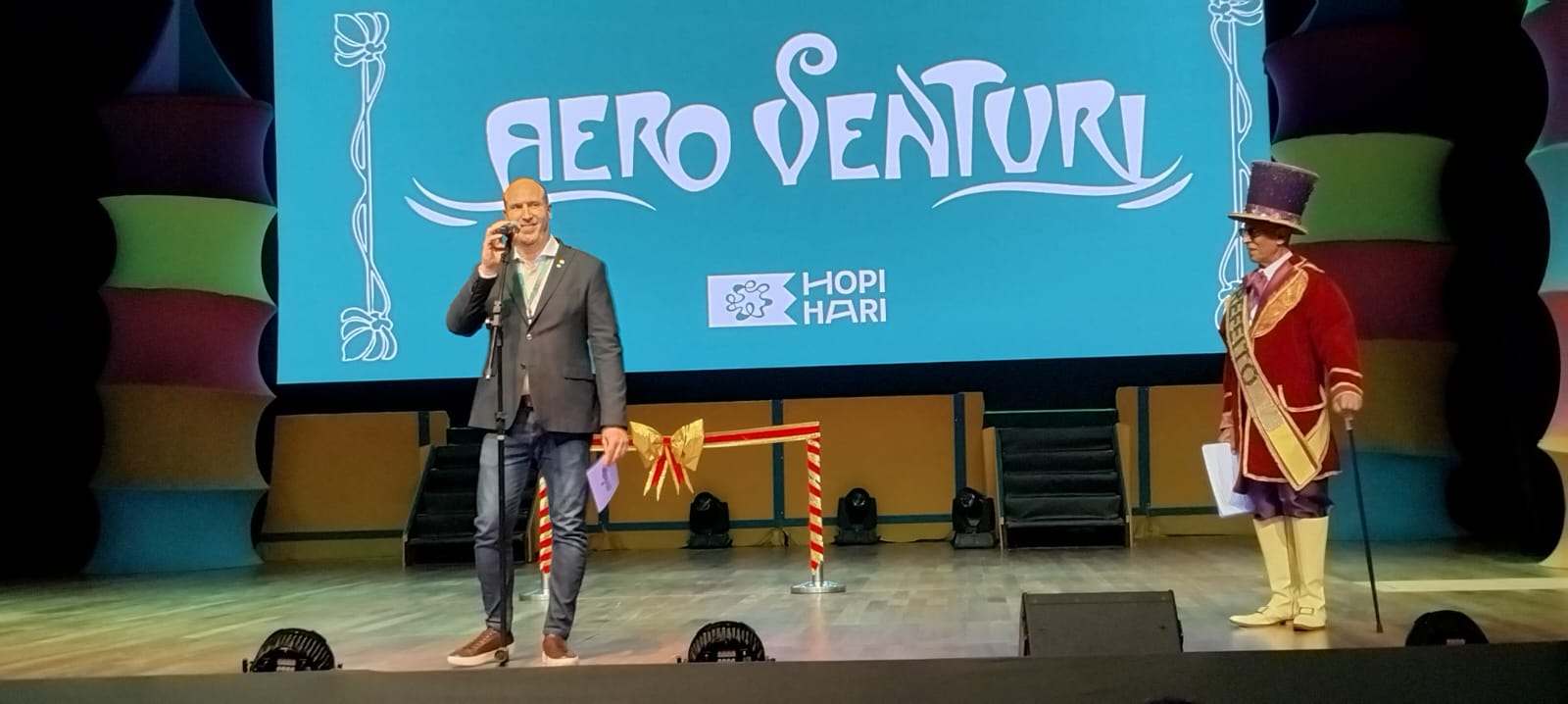 Fernando Fiszbein, CCO do Hopi Hari, durante a cerimônia de inauguração da nova atração Aero Venturi, em Vinhedo (SP). - Créditos: Denis Rugeri / DT