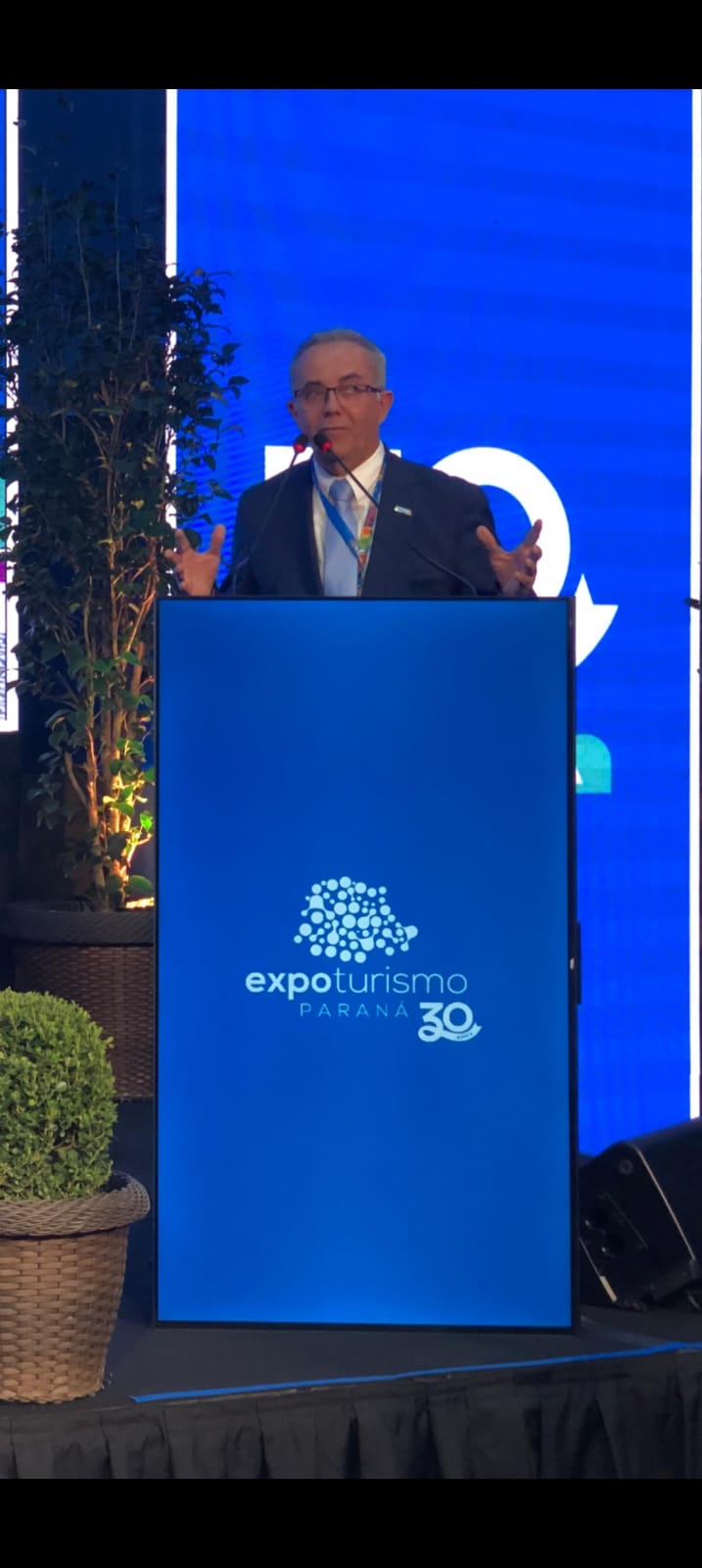 Luciano Ferreira Bartolomeu, secretário de Turismo do Paraná, participa da Expo Paraná 2026. Crédito: Cecilia Fazzini/DT