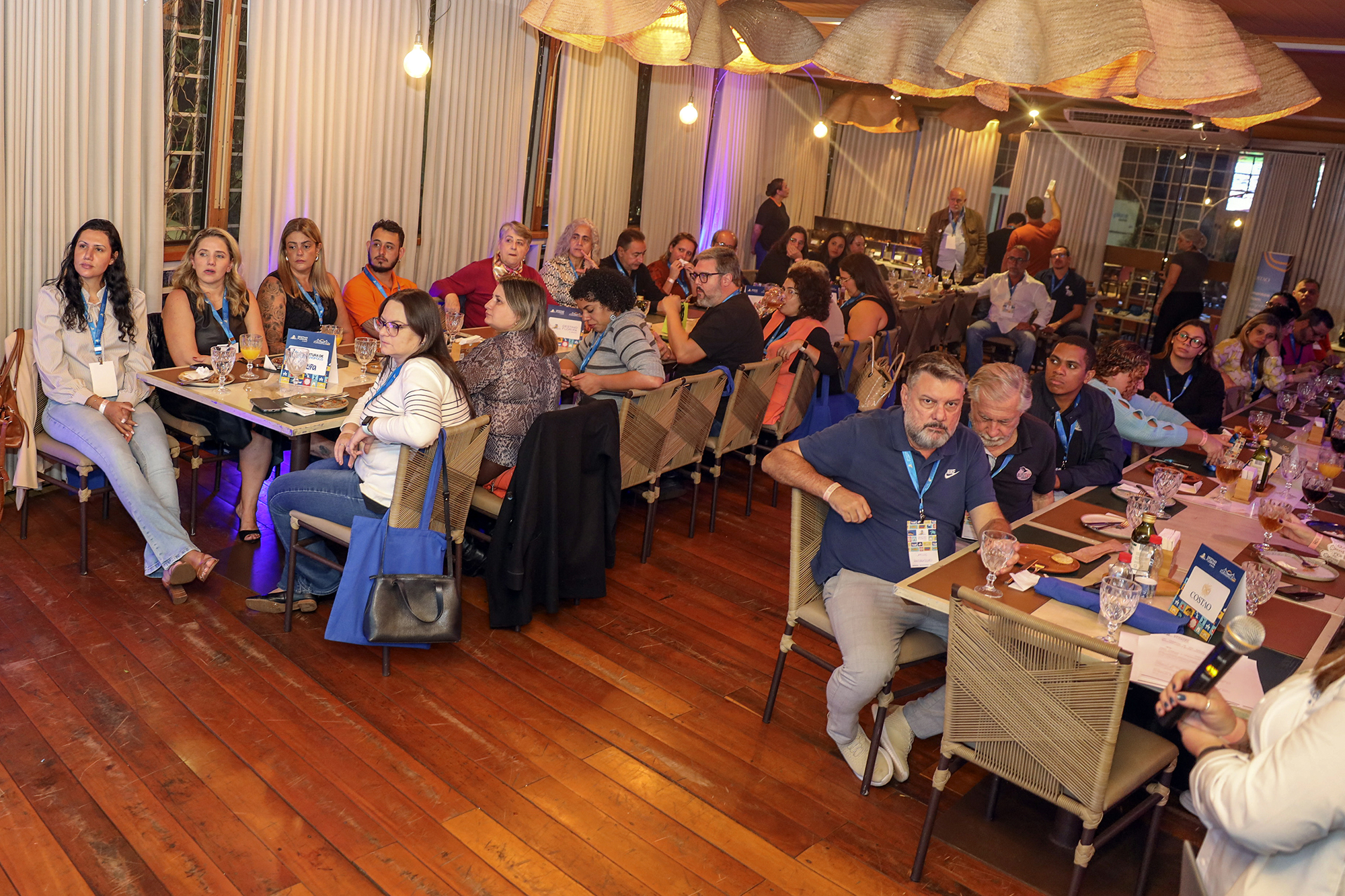 Participantes do "Florianópolis Day" reunidos em ação de promoção turística do Destino Floripa & Região no mercado de São Paulo - Crédito: Divulgação Destino Floripa