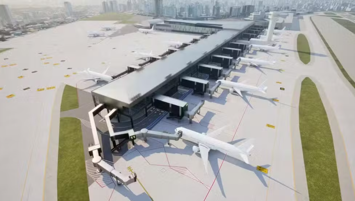 Com conclusão prevista para 2028, reforma busca adequar Congonhas à crescente demanda do transporte aéreo Foto: DIvulgação/Aena