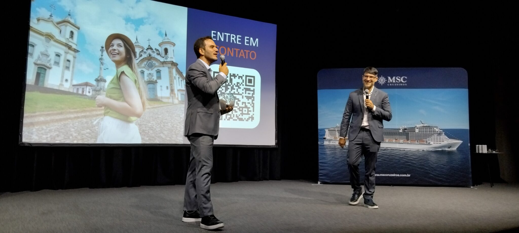 Apresentação descontraída com Rafael Grosso e Ignácio Palácios da equipe MSC - Crédito: Denis Rugeri