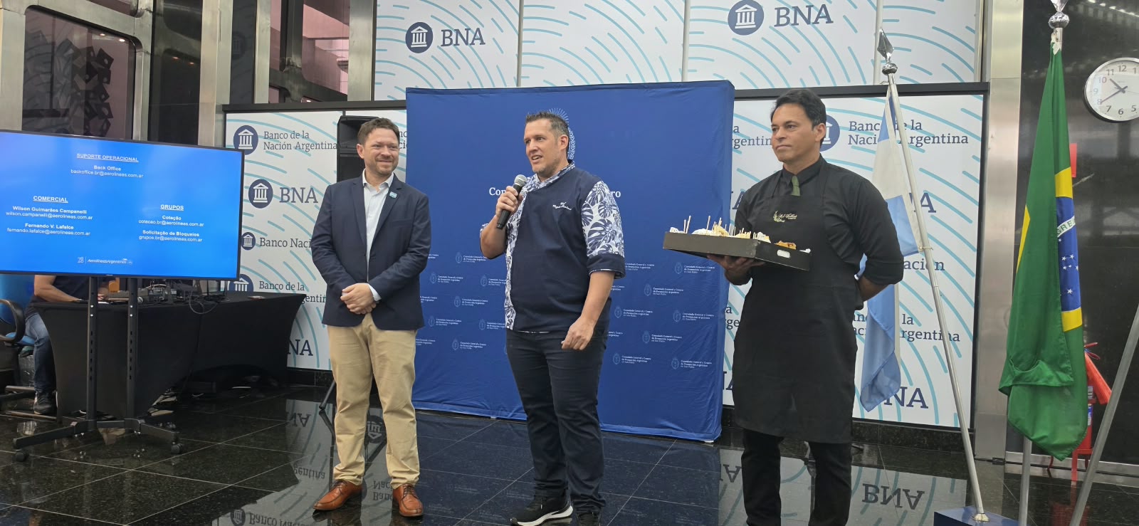 Evento também contou com apresentação sobre conectividade aérea e opções de voos para destinos argentinos. (Crédito: Jhully Serafim)