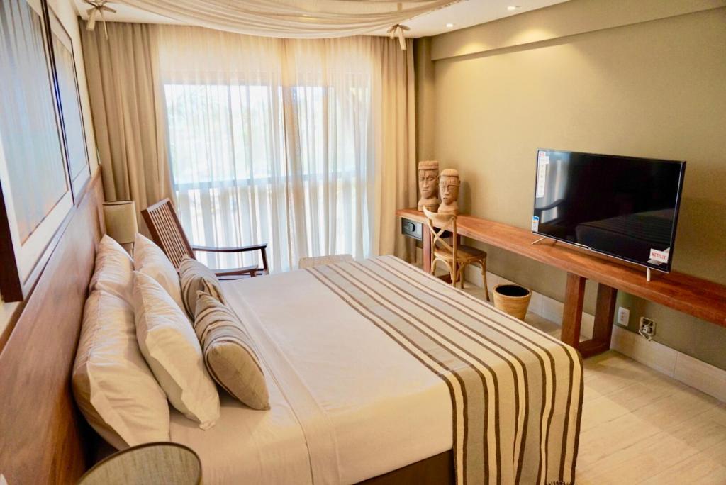 Com 165 acomodações, o Samoa Beach Resort oferece estrutura de hospedagem voltada a famílias e casais. Crédito: Divulgação.