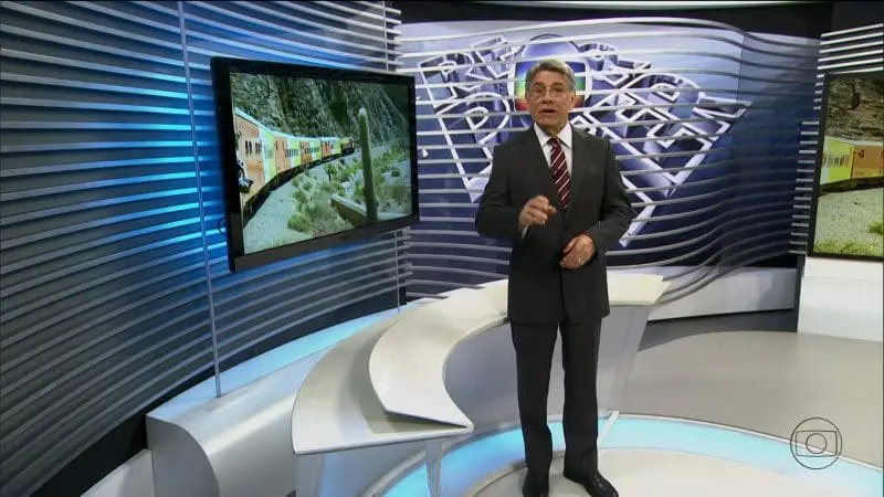 Rodrigo não deixou de destacar a força que a TV Globo tem dado ao destino Patagônia (Imagem: reprodução TV Globo)