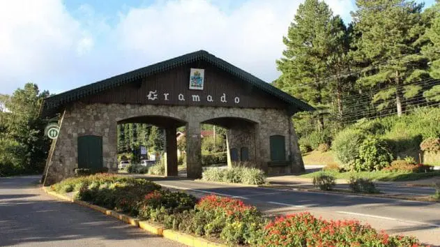 Pórtico na entrada de Gramado (RS). Credito: divulgação