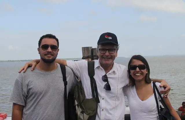 Os repórteres Ana Elisa e Guilherme Athaíde, juntos ao editor do DT, jornalista Paulo Atzingen, participam das comemorações dos 400 anos da cidade das Mangueiras