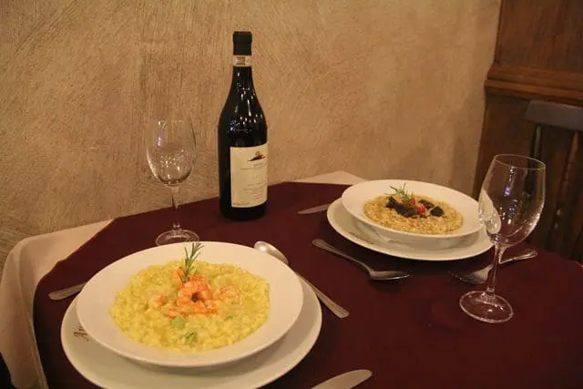 Sugestão da chef Mara: Risoto de Abóbora com Camarão (R$ 49,90) ou Risoto de Funghi seco (R$ 50,90)