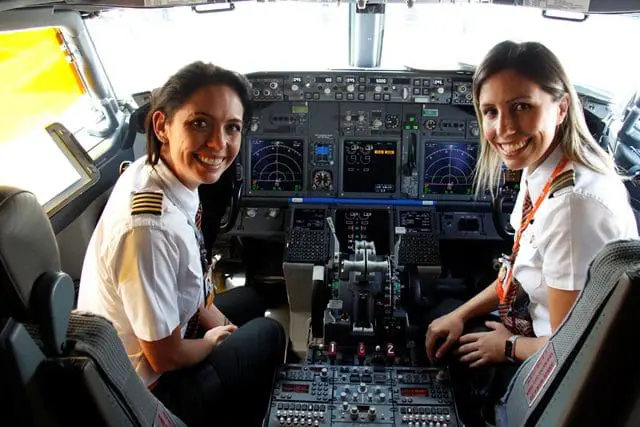 Fernanda Pietro (comandante) e Paula Petean (co-piloto) comandaram a aeronave (Foto: DT)