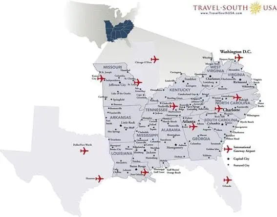 a Travel South USA, organização oficial de marketing regional para os 12 estados do Sul dos Estados Unidos, incluindo a exuberante e cultural New Orleans