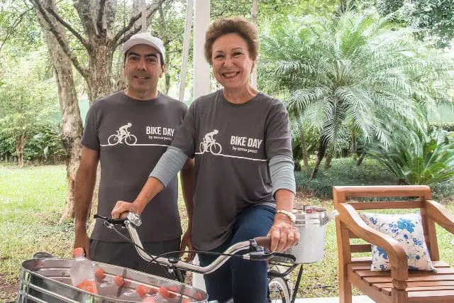 Tomas Perez e Teresa Perez durante o biketour (Fotos: divulgação)