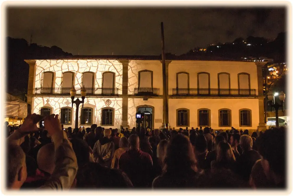 Momento da abertura do 14º Curta Santos, em 2016 (Foto: divulgação)