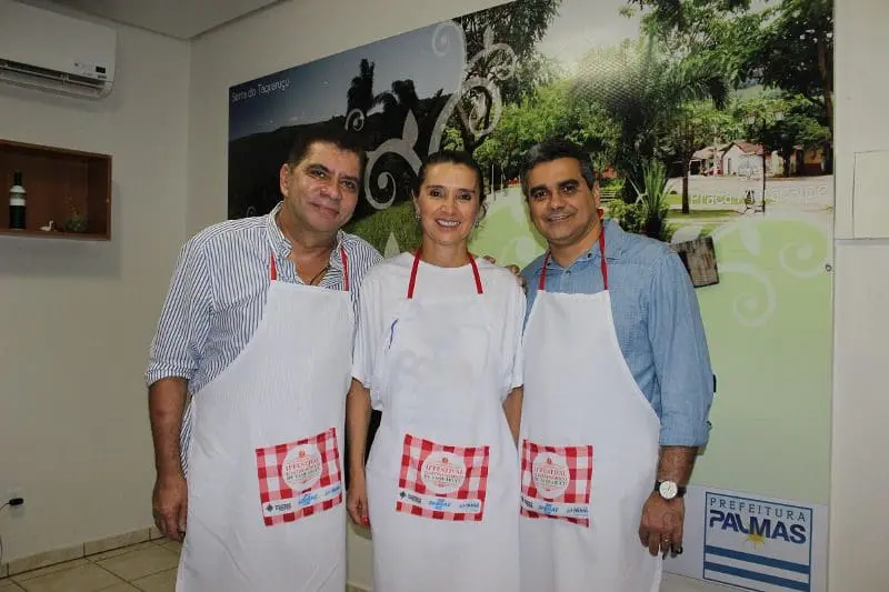 Carlos Amastha ( prefeito de Taquaruçu,) Glô Amastha (primeira dama) e Cristiano Rodrigues (presidente da Agência Municipal de Turismo de Palmas)