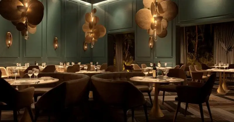 ou incluem experiências culinárias internacionais, à la carte., como este restaurante Francês