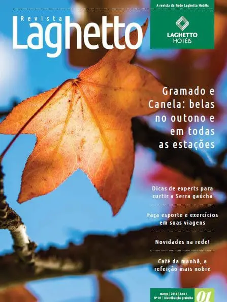 Capa da revista da Laghetto Hotéis (Crédito: divulgação)