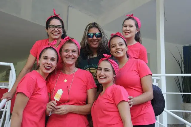 Nossa visita teve o apoio das alunas de administração da ETEC de Ribeirão Pires