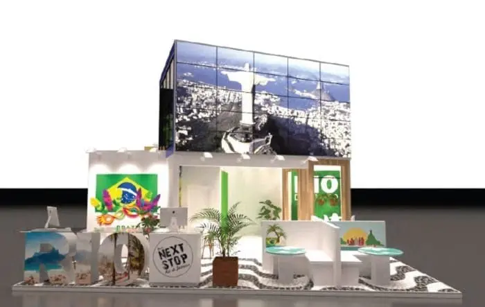 Imagem ilustrativa do estande da Setur-RJ na Fitur 2020