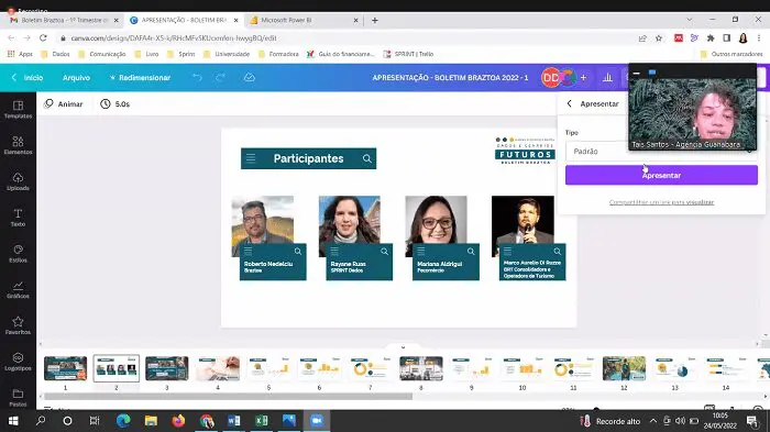 A apresentação do boletim reuniu Roberto Haro Nedelciu, presidente da BRAZTOA; Rayane Ruas, fundadora da SPRINT Dados; Mariana Aldrigui, professora doutora e pesquisadora vinculada à Universidade de São Paulo e Fecomércio; e Marco Aurélio Di Ruzze, vice-presidente da BRT Consolidadora e Operadora.