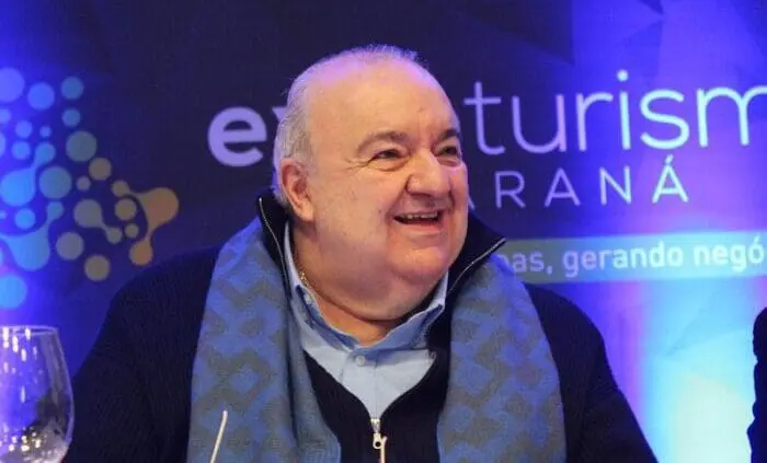 Rafael Greca, prefeito de Curitiba, na solenidade de abertura da Expo Turismo Paraná 2022