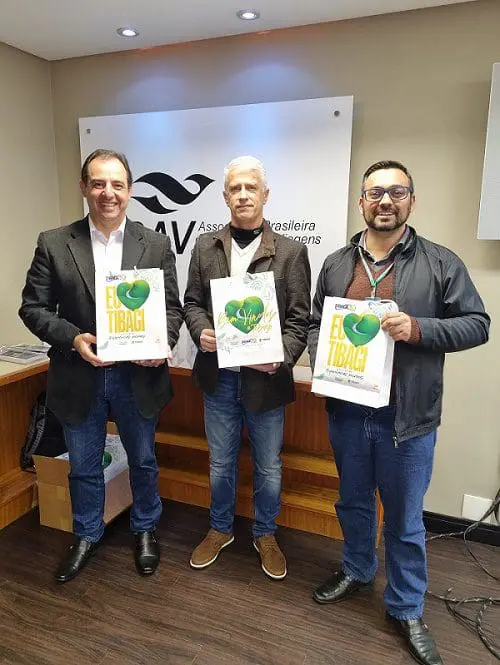 Irapuan Cortes, João Alceu Rigon Filho e Rhamonn Rangel Cottar estiveram presentes na capacitação sobre Tibagi (PR) da ABAV-PR