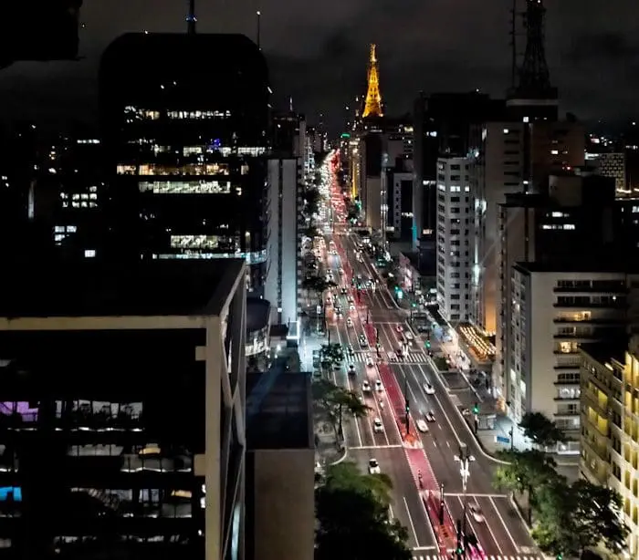 Noite na avenida Paulista