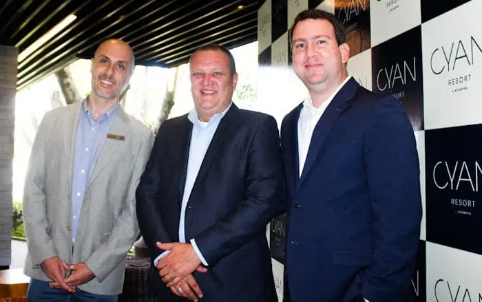 Diretores da Atlantica Hotels participam da inauguração do Cyan Resort by Atlantica, em Itupeva-SP.