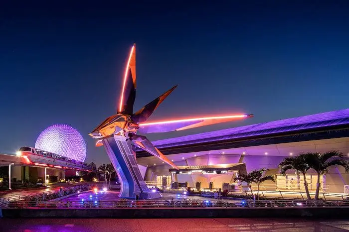 A atração Guardian´s of the Galaxy: Cosmic Rewind, no EPCOT