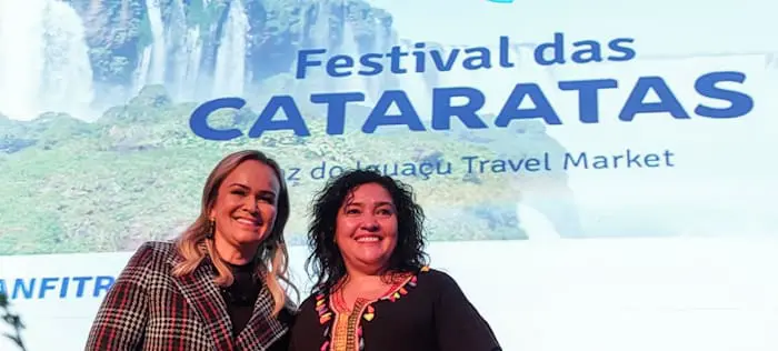 Ministra do turismo do BR Daniela Carneiro e Ministra do Turismo do Paraguai Sofia Afara