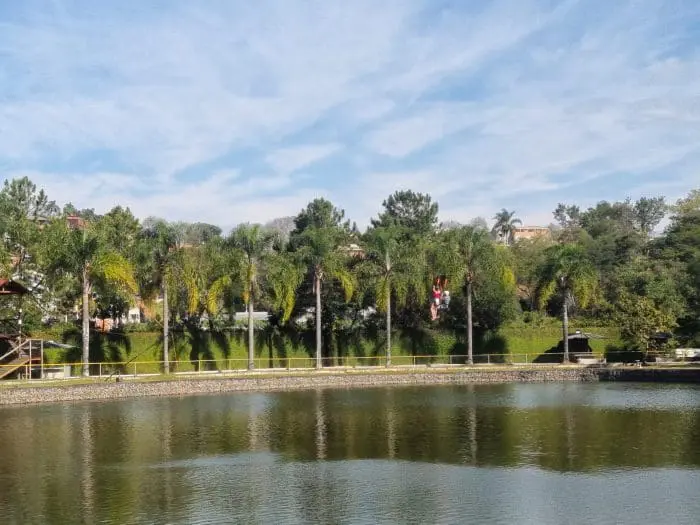 Tirolesa do parque