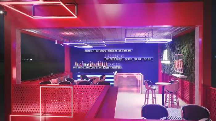 Também haverá espaço para sentar e tomar um drink com os amigos, ou simplesmente conversar