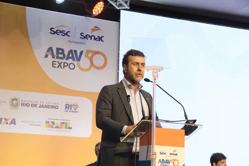 Presidente da Embratur, Marcelo Freixo na Abav Expo (Foto: DT)