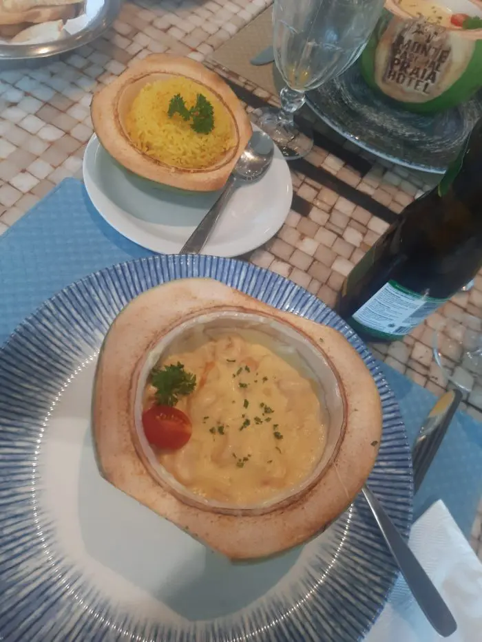 Vista "de cima" de um dos pratos mais criativos e deliciosos que já comi