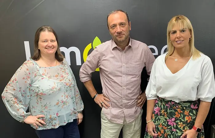 Nova gestão da Lemontech: Ester Krivkin, Armando Monteiro e Juliana Costa, diretores da Lemontech