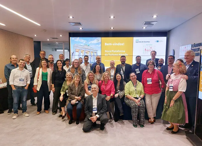 Tusimo Alemão divulgará Alemanha no Brasil: foto do evento de lançamento do Turismo Alemão