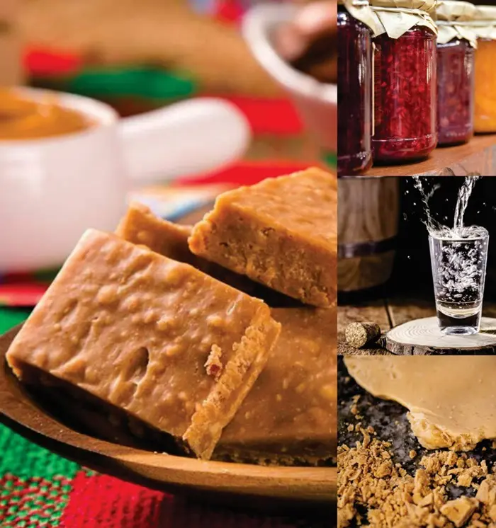 Colagem de fotos com os produtos gastronômicos do interior paulista