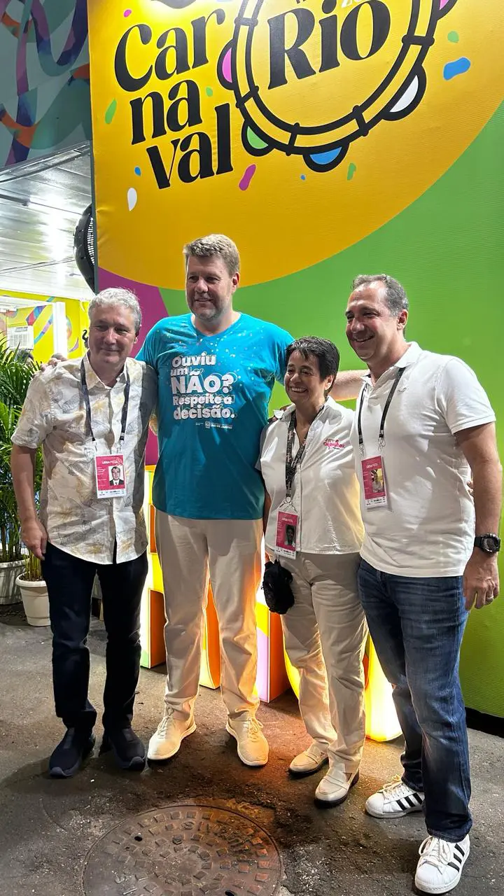 Luiz Strauss (vice-presidene Abav-RJ), Gustavo Tutuca (secretário Estadual de Turismo do RJ), Cristina Fritsch (diretora Abav-RJ) e Marcelo Siciliano (presidente Abav-RJ)