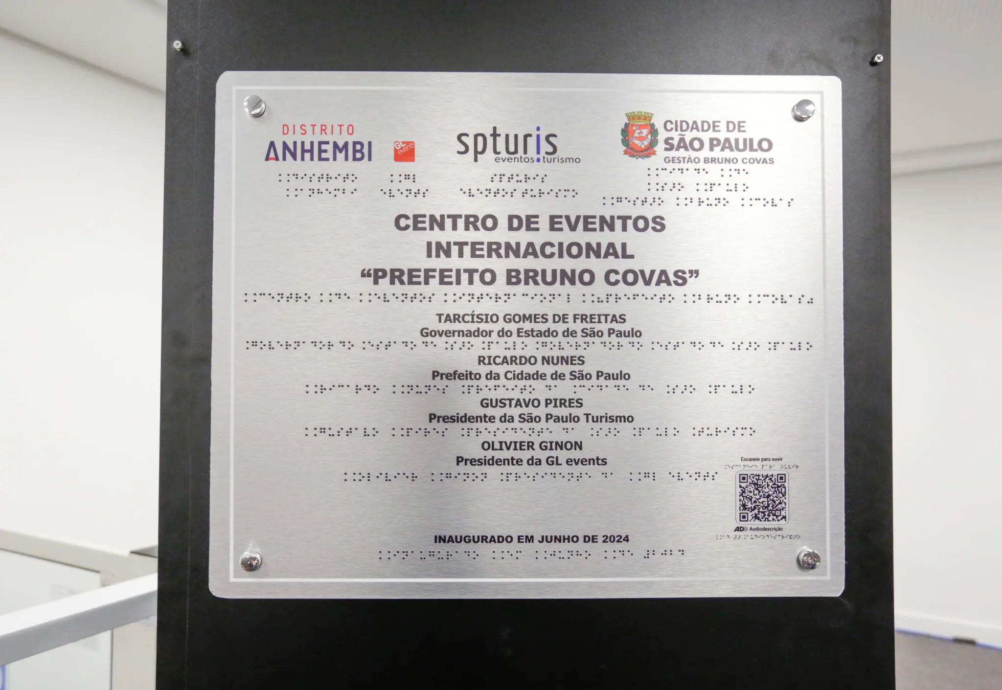 Placa do Centro de Eventos do Distrito Anhembi – São Paulo (SP) - Foto: Jose Cordeiro/SPTuris