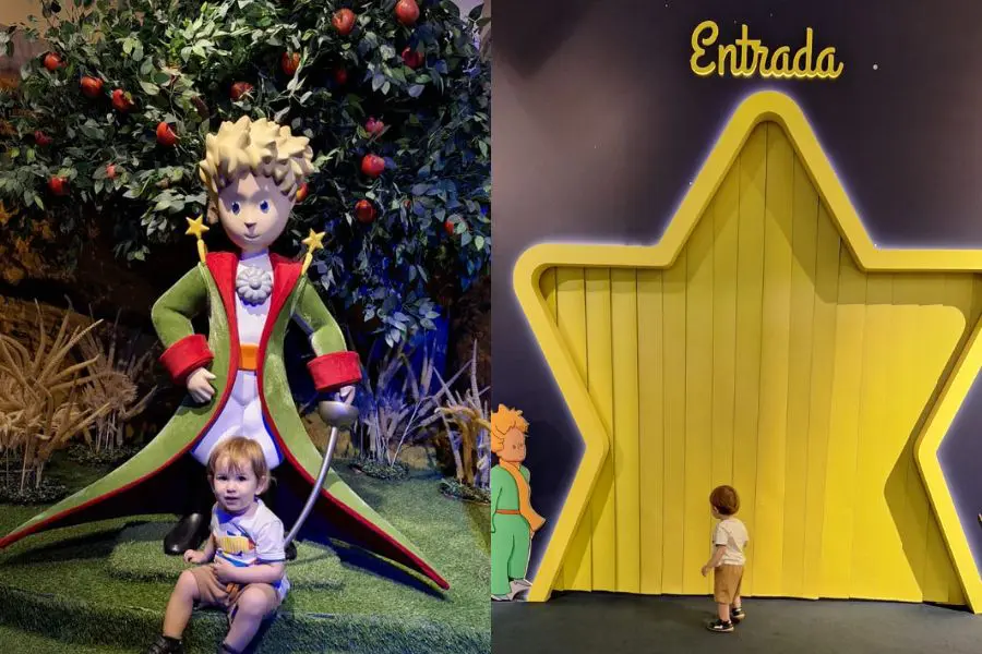 Benjamin na exposição Pequeno Príncipe