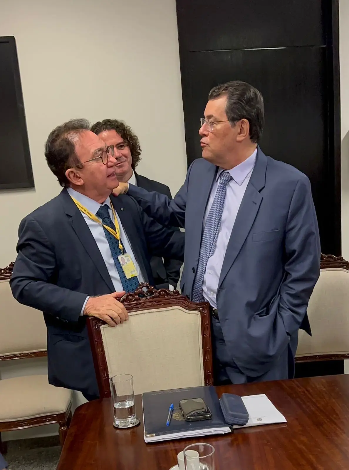 Manoel Linhares e o senador Eduardo Braga, Relator Reforma Tributária