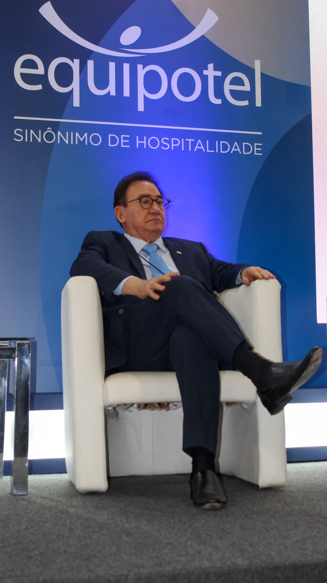 Manoel Linhares, presidente da ABIH durante o debate no painel "Perse: vitória para a hotelaria e o turismo brasileiro" - Foto: Felipe Maresca / DT