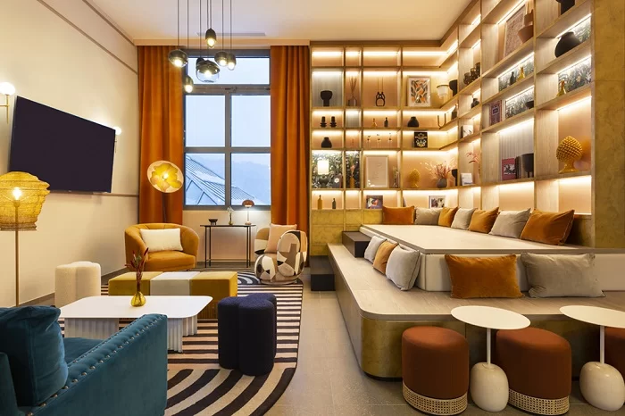 Interior de um quarto do Le Saint Gervais Hotel & Spa, em Saint Gervais (França), que faz parte da Handwritten Collection