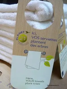 O Ibis Budget Belém também promove a campanha de plantio de árvores a partir da toalha reusada (projeto Plant for the Planet) - Foto: divulgação