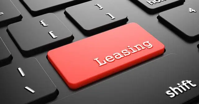 Leasing on Red Keyboard Button.