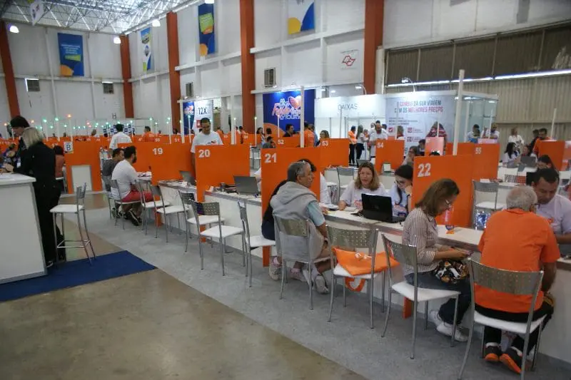 Espaço dedicado ao atendimento dos clientes e venda de pacotes de viagens